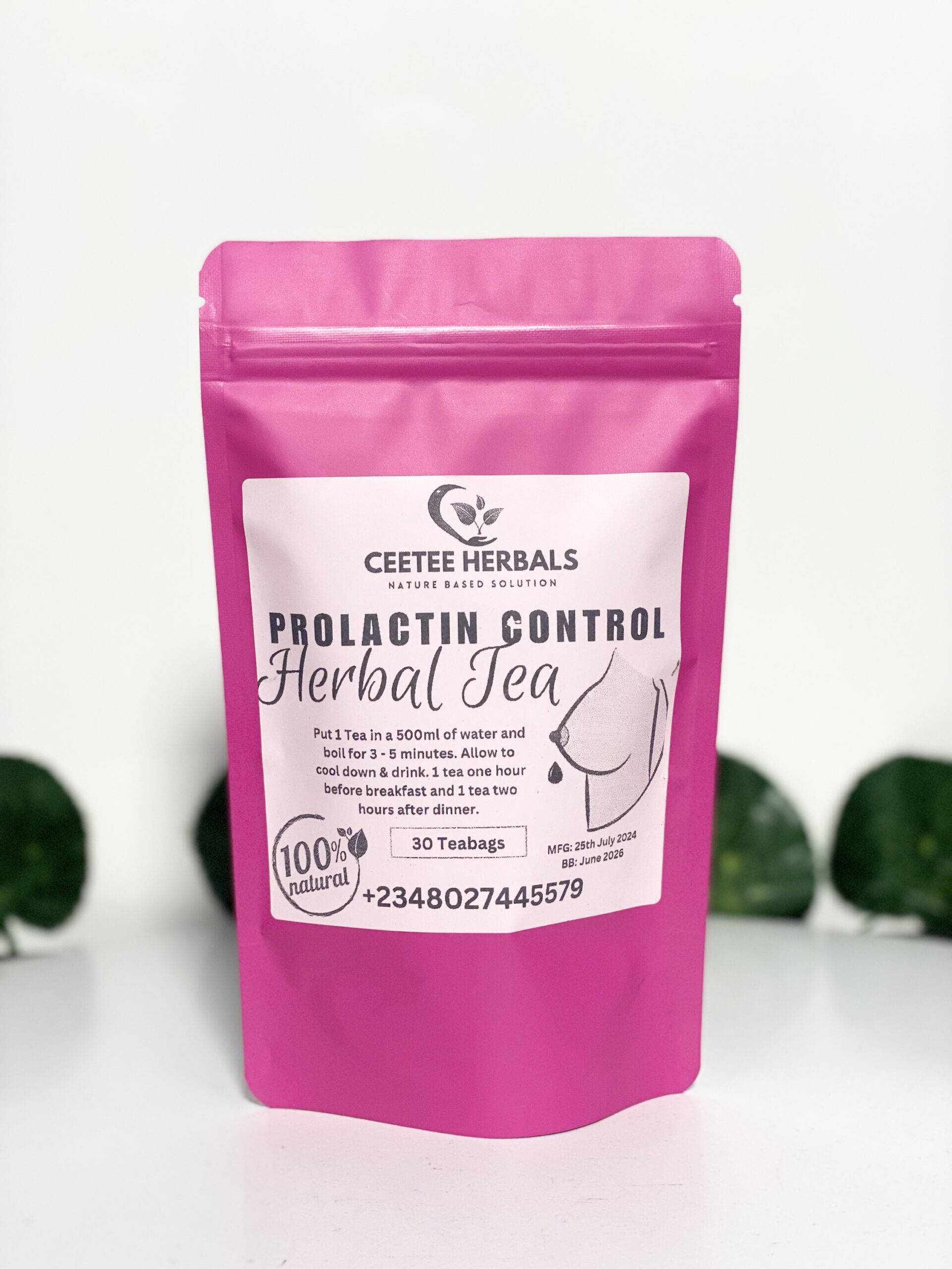 PROLACTIN CONTROL HERBAL TEA (Solution to nipple discharge)